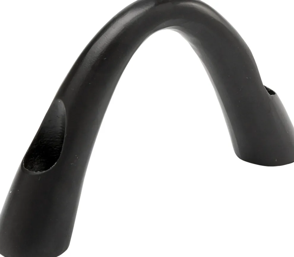 Kaarsenhouder Bow Duo Zwart 13cm