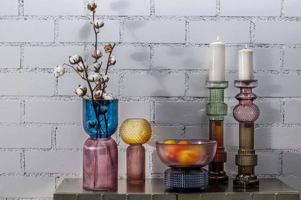 Kandelaar Marvelous Duo Groen Bruin 49cm