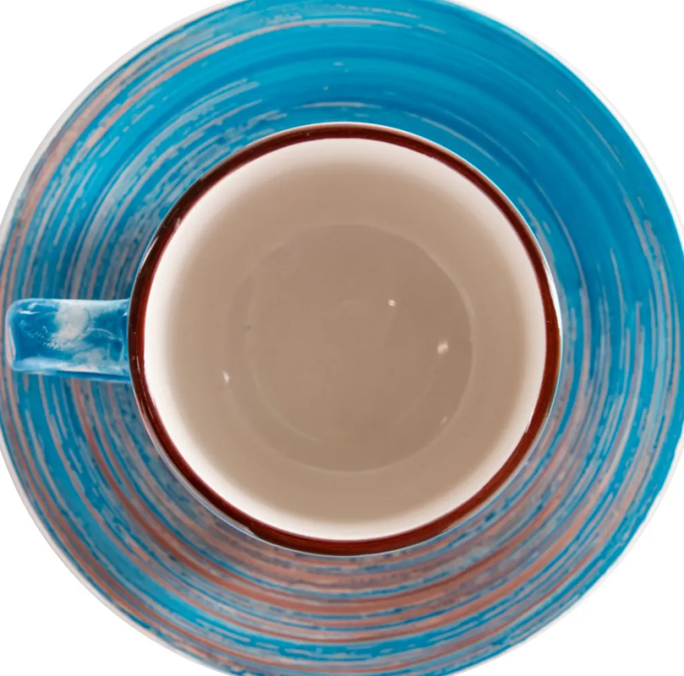 Koffiekopje Swirl Blauw (2-delig)