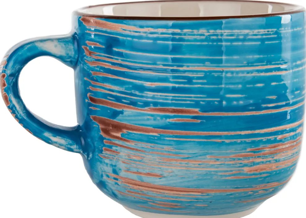 Koffiekopje Swirl Blauw (2-delig)