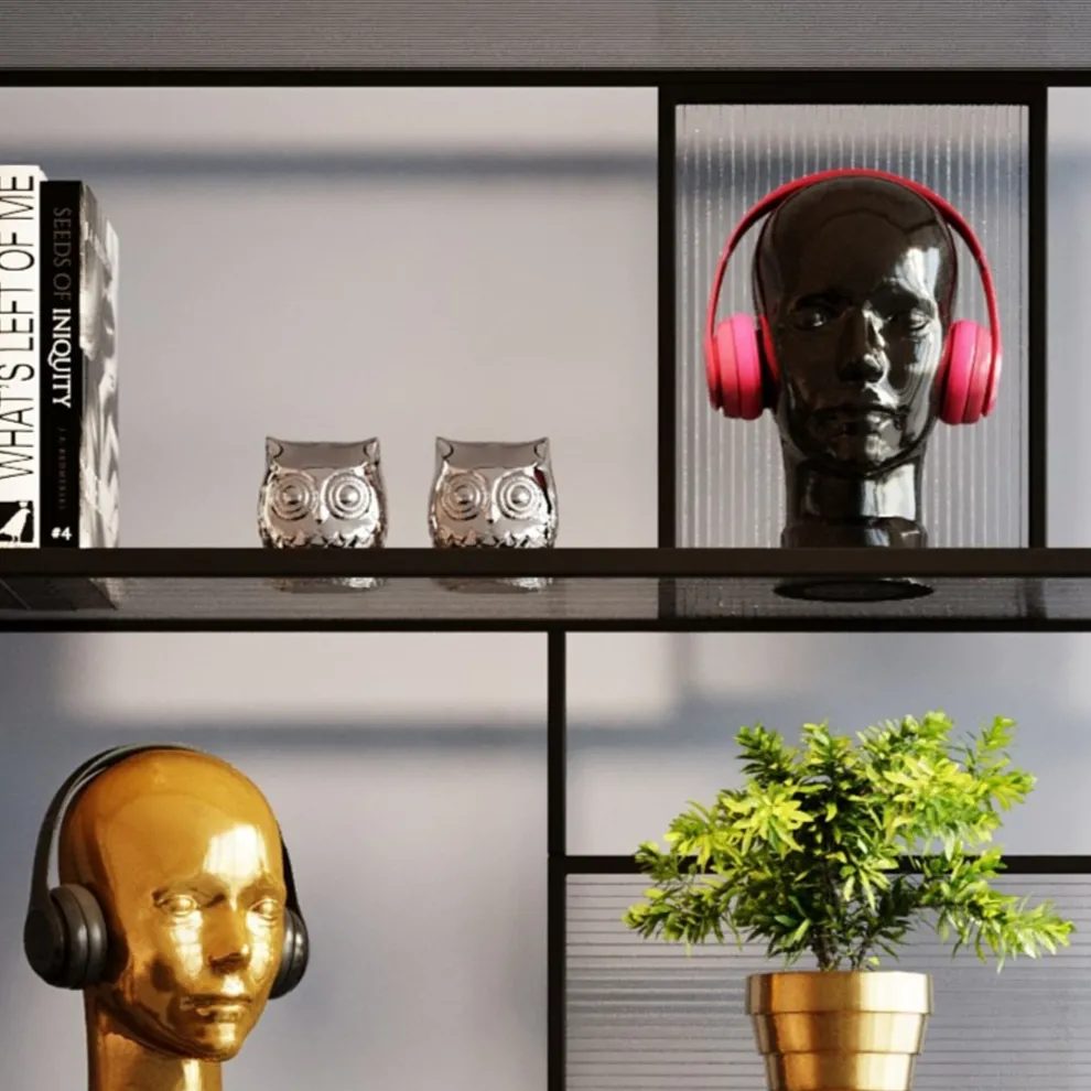 Koptelefoonhouder Zwart