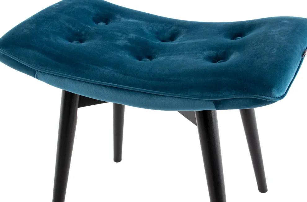 Kruk Black Vicky Fluweel Petrol-Blauw 46x59cm