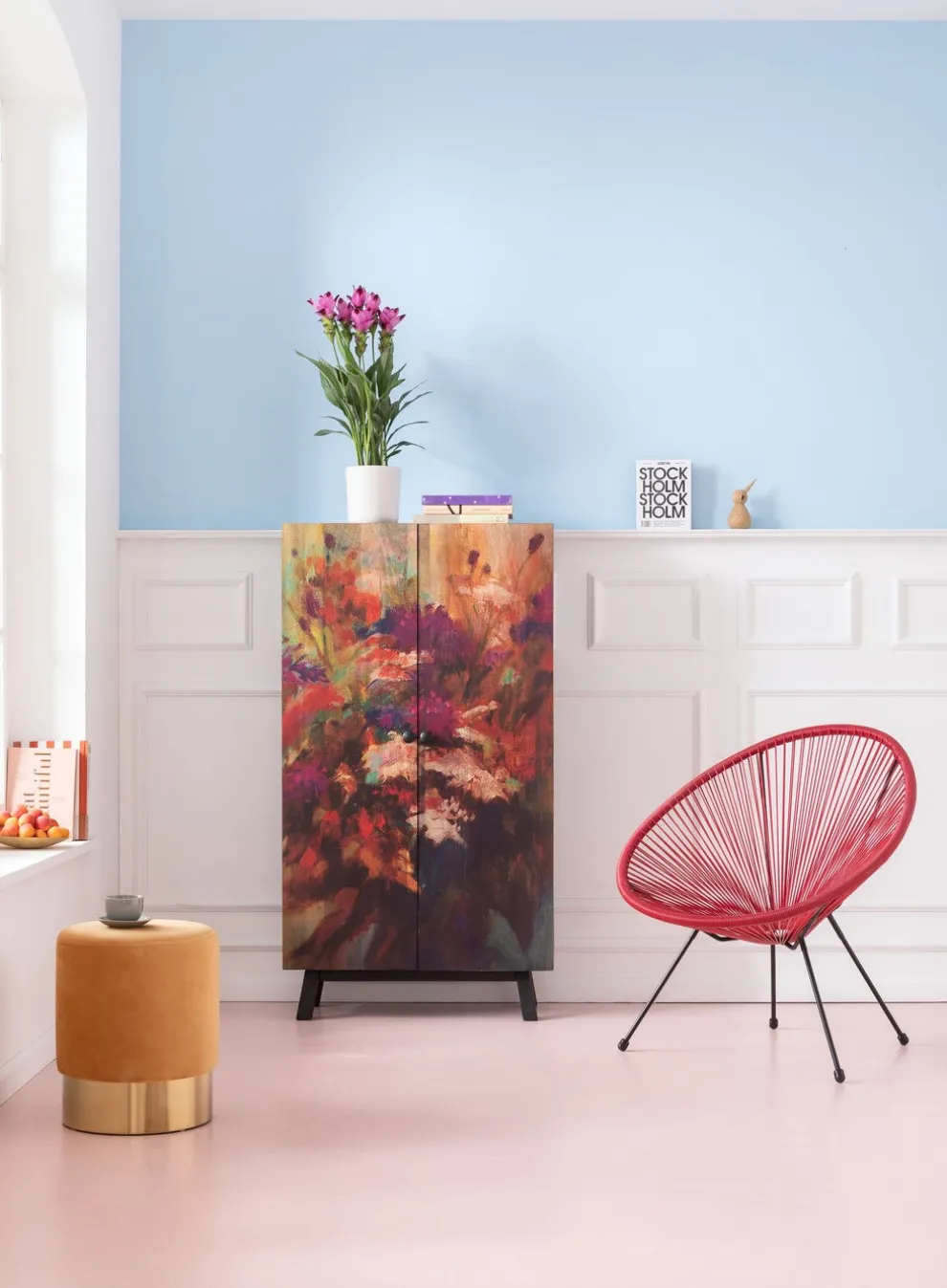 Kruk Cherry Oranje Messing Ø35cm