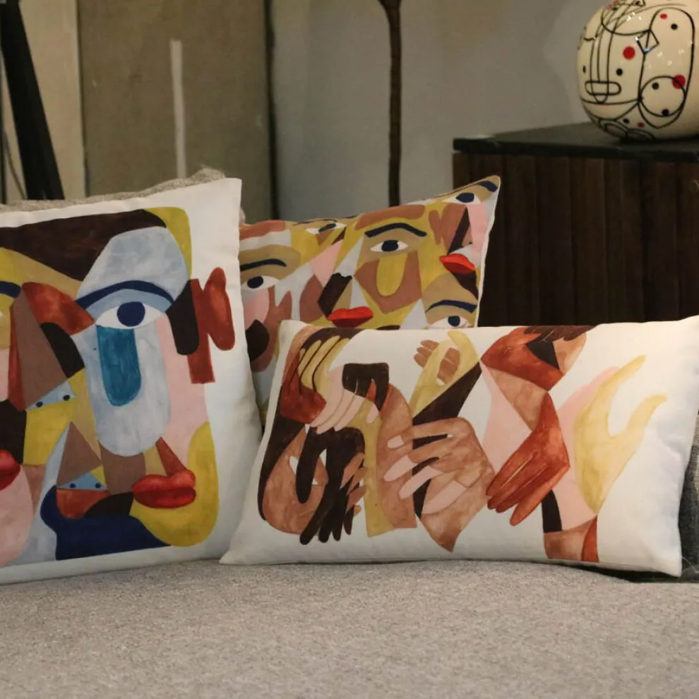 Kussen Artistic Faces 45x45cm