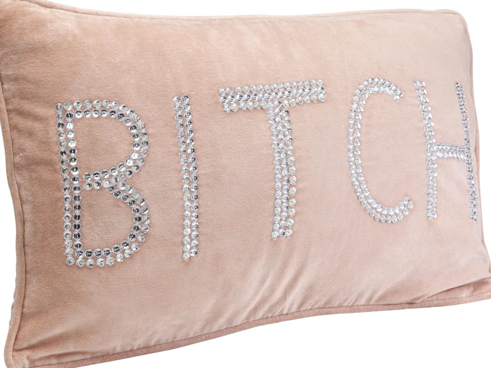 Kussen Beads Bitch Blush 35x60cm