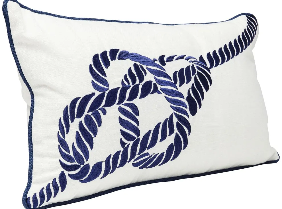 Kussen Classy Knot White 28x50