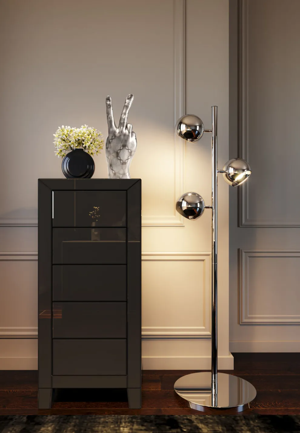 Ladekast Luxury Push 5 Lades Grijs