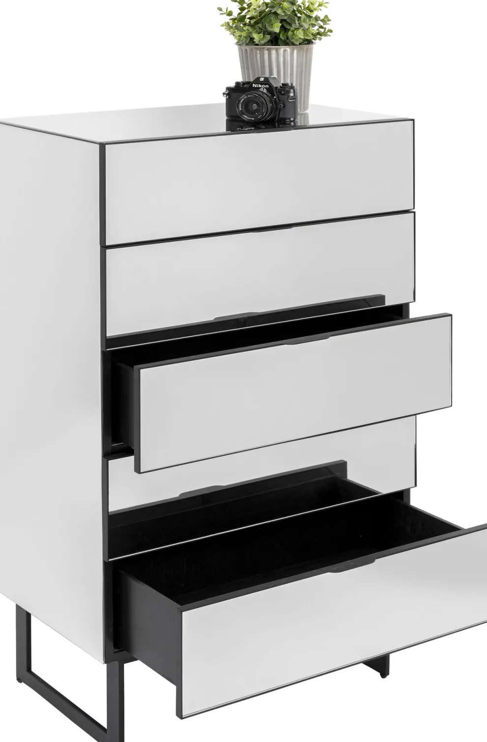Ladekast Soran 5 Drawers Black 65x114cm