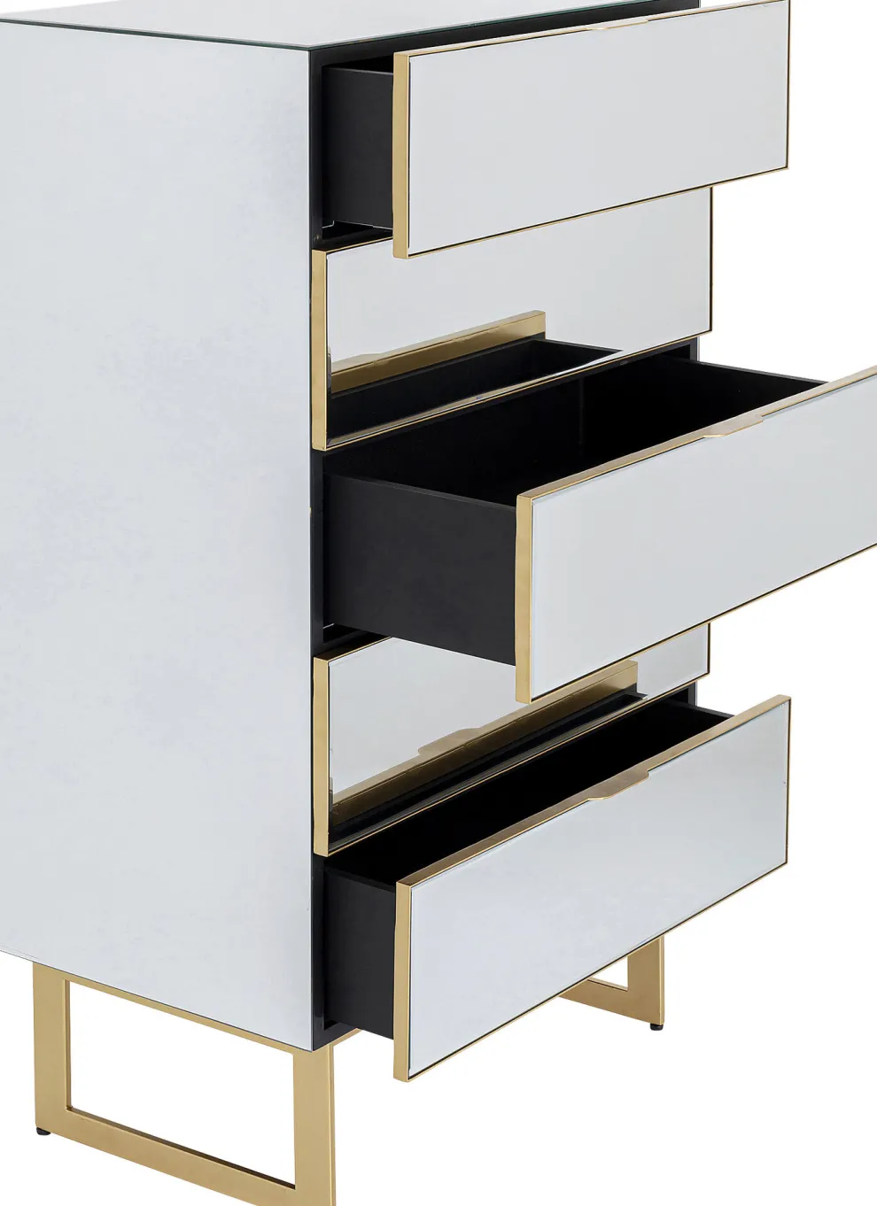 Ladekast Soran 5 Laden Gold 65x114cm