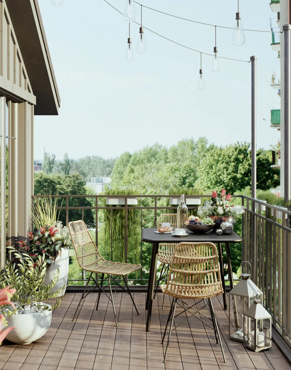 Lantaarn Giardino Zilver (4-delig)