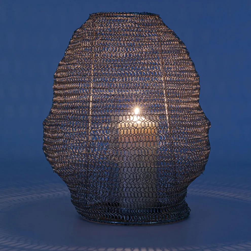 Lantaarn Mesh Silver Ø30cm