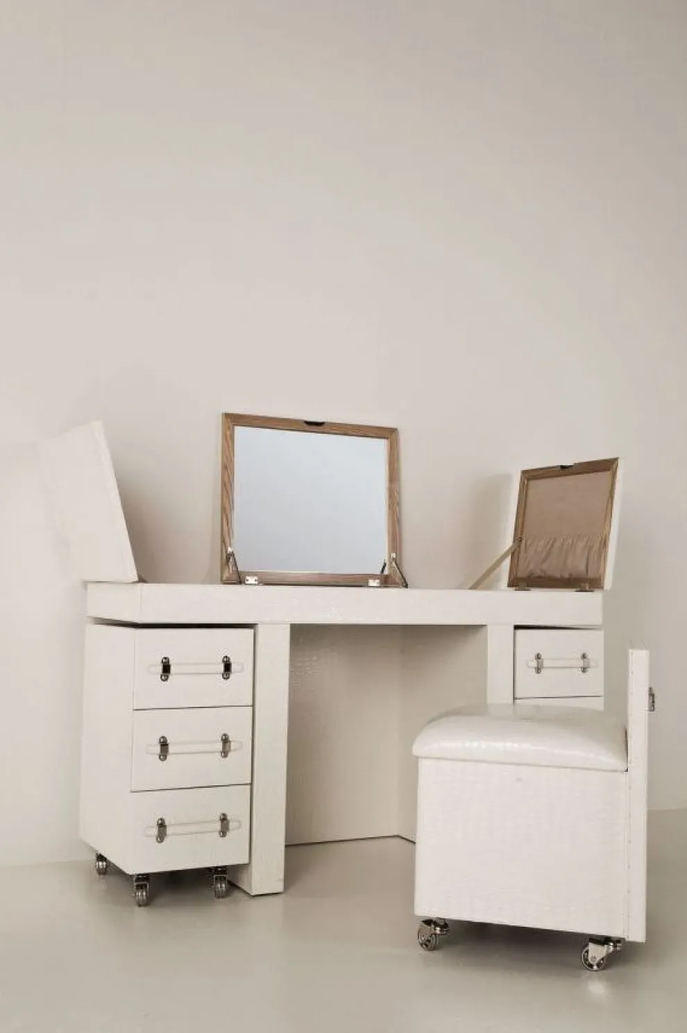 Make-up Tafel Diva Croco Wit