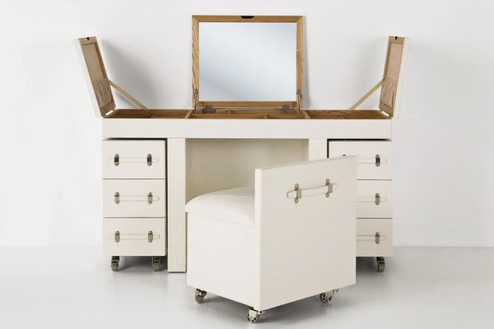 Make-up Tafel Diva Croco Wit