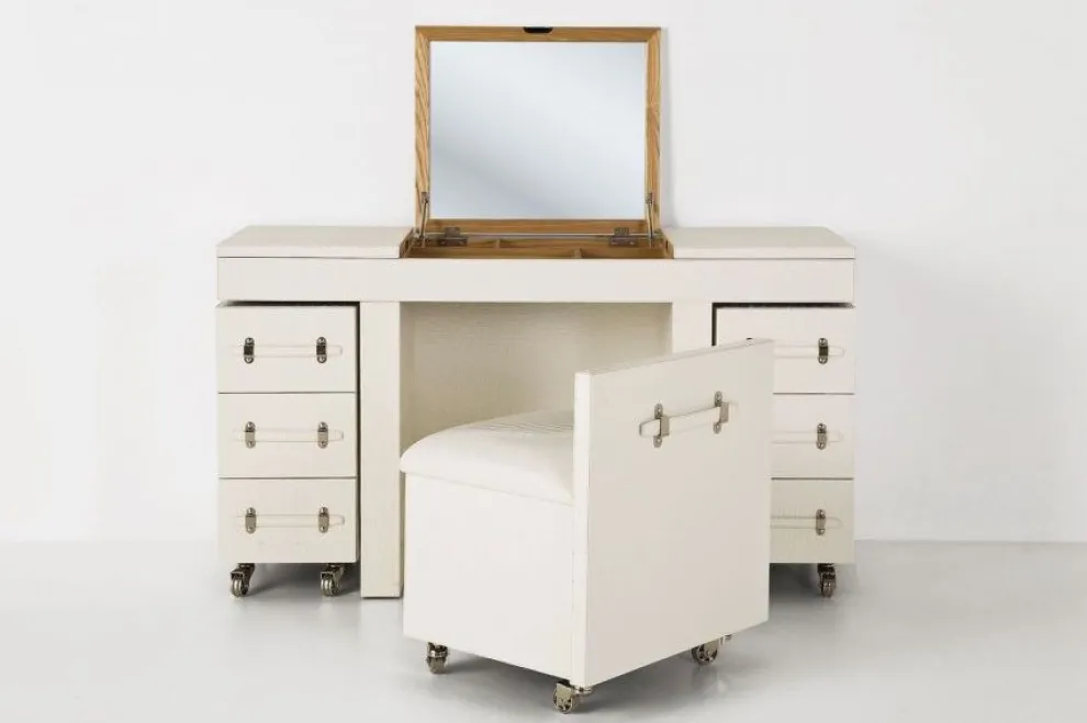 Make-up Tafel Diva Croco Wit