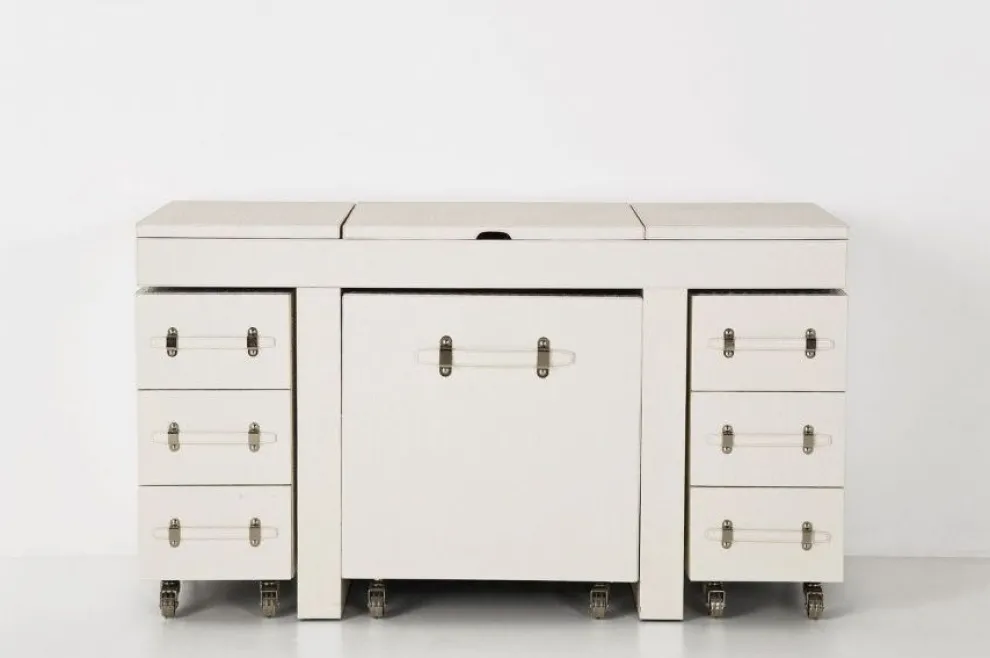 Make-up Tafel Diva Croco Wit