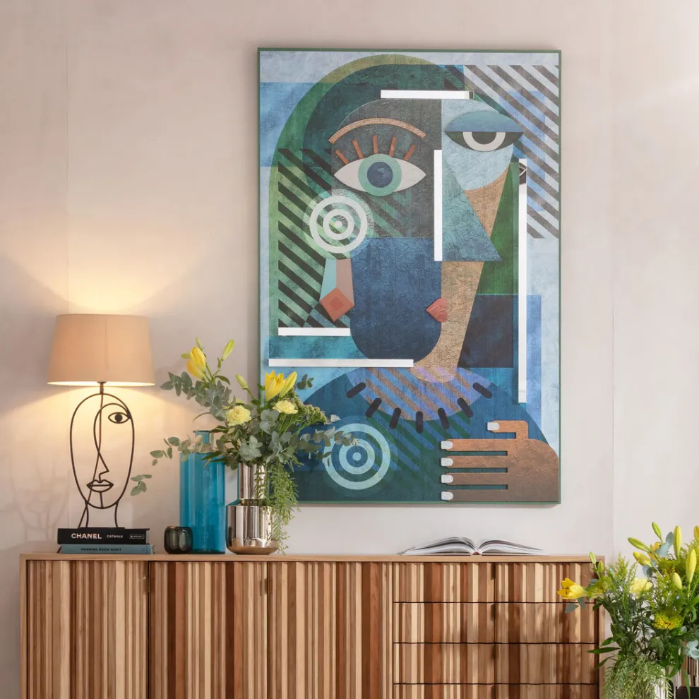 Object Picture Geometric Woman 100x150cm