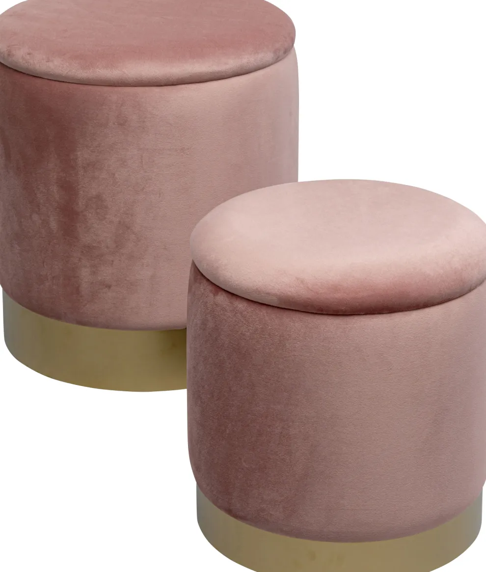 Poef Cherry Storage Mauve Brass (2/set)