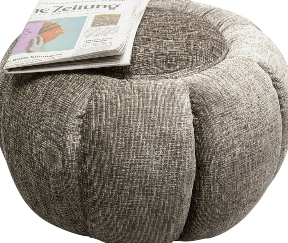 Poef Fiori Grijs Ø52cm