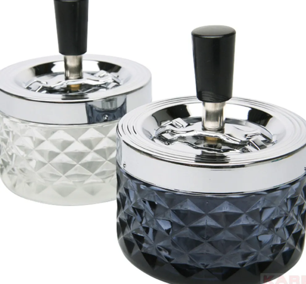 Roterende Asbak Cristallo Smoke Willekeurige Kleur