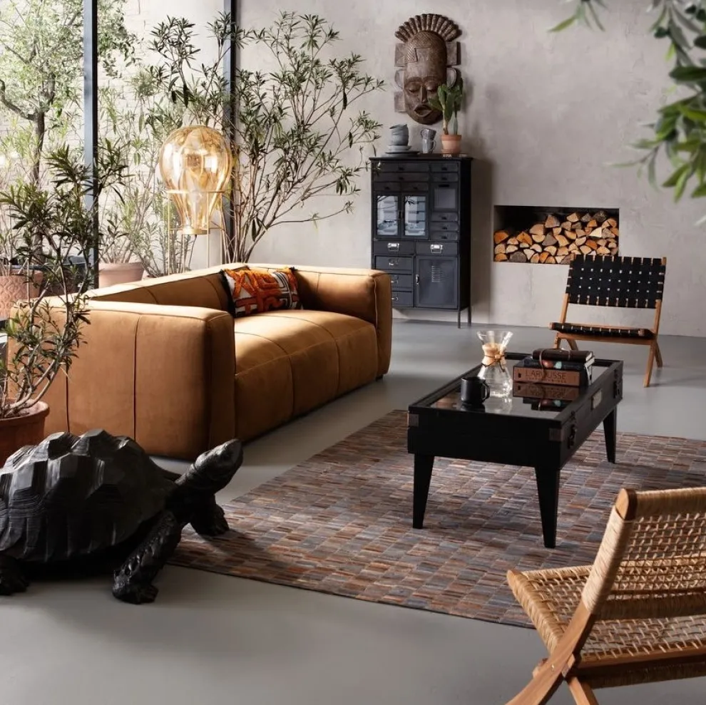 Salontafel Collector Zwart 122x55cm