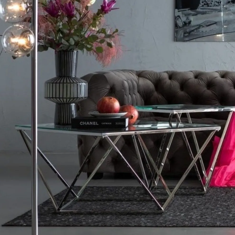 Salontafel Cristallo 80x80