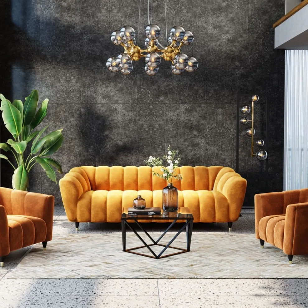 Salontafel Cristallo Zwart 80x80cm