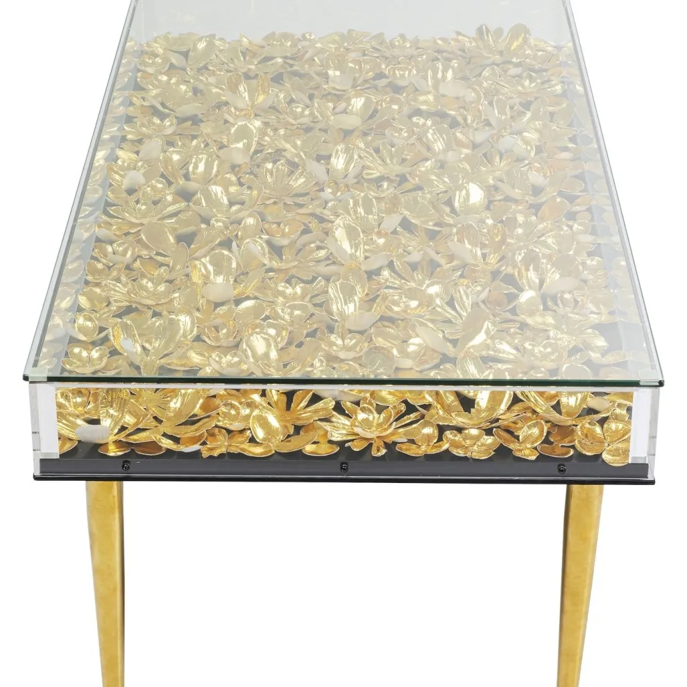 Salontafel Gold Flowers 120x60cm