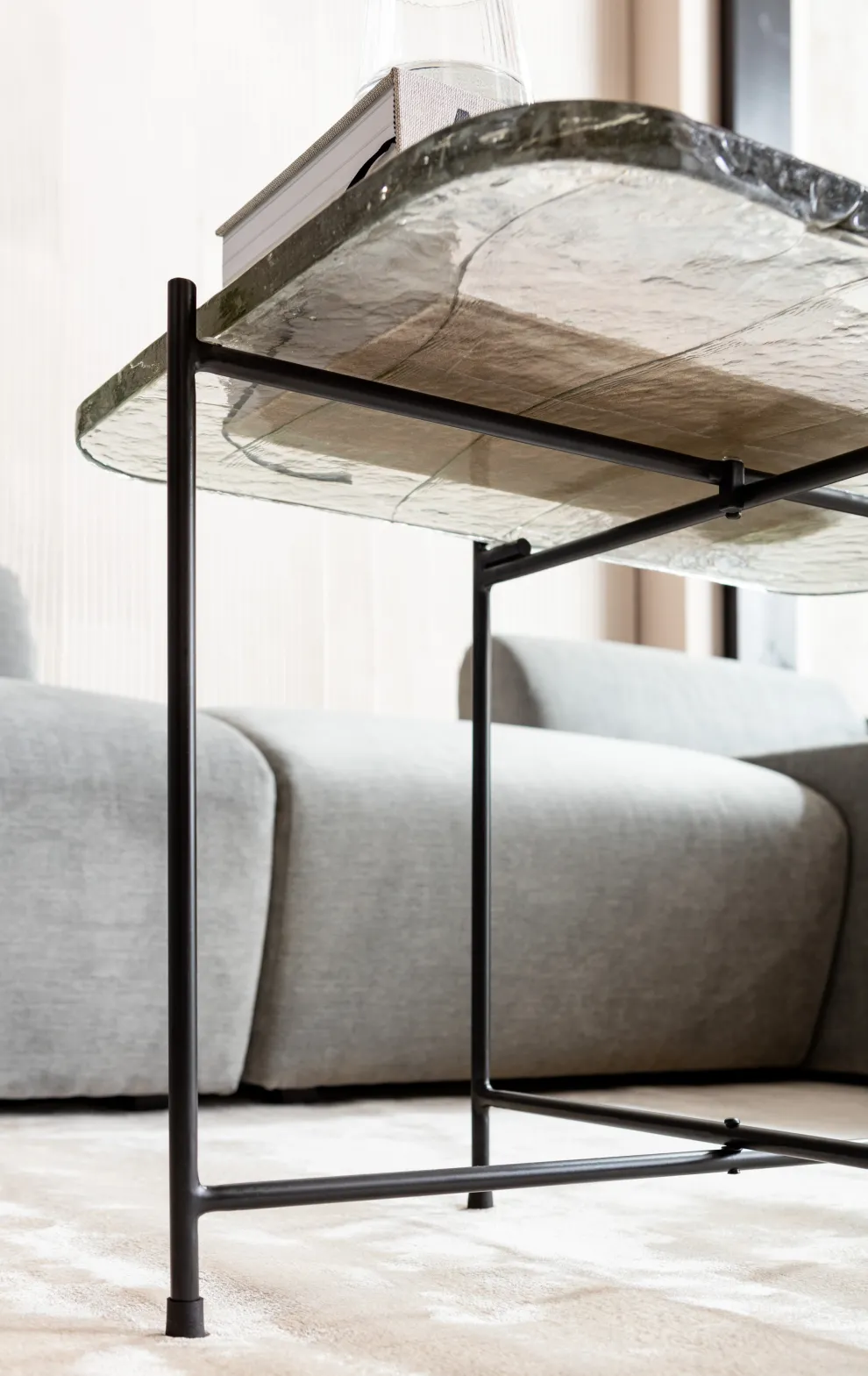 Salontafel Ice Zwart 63x46cm