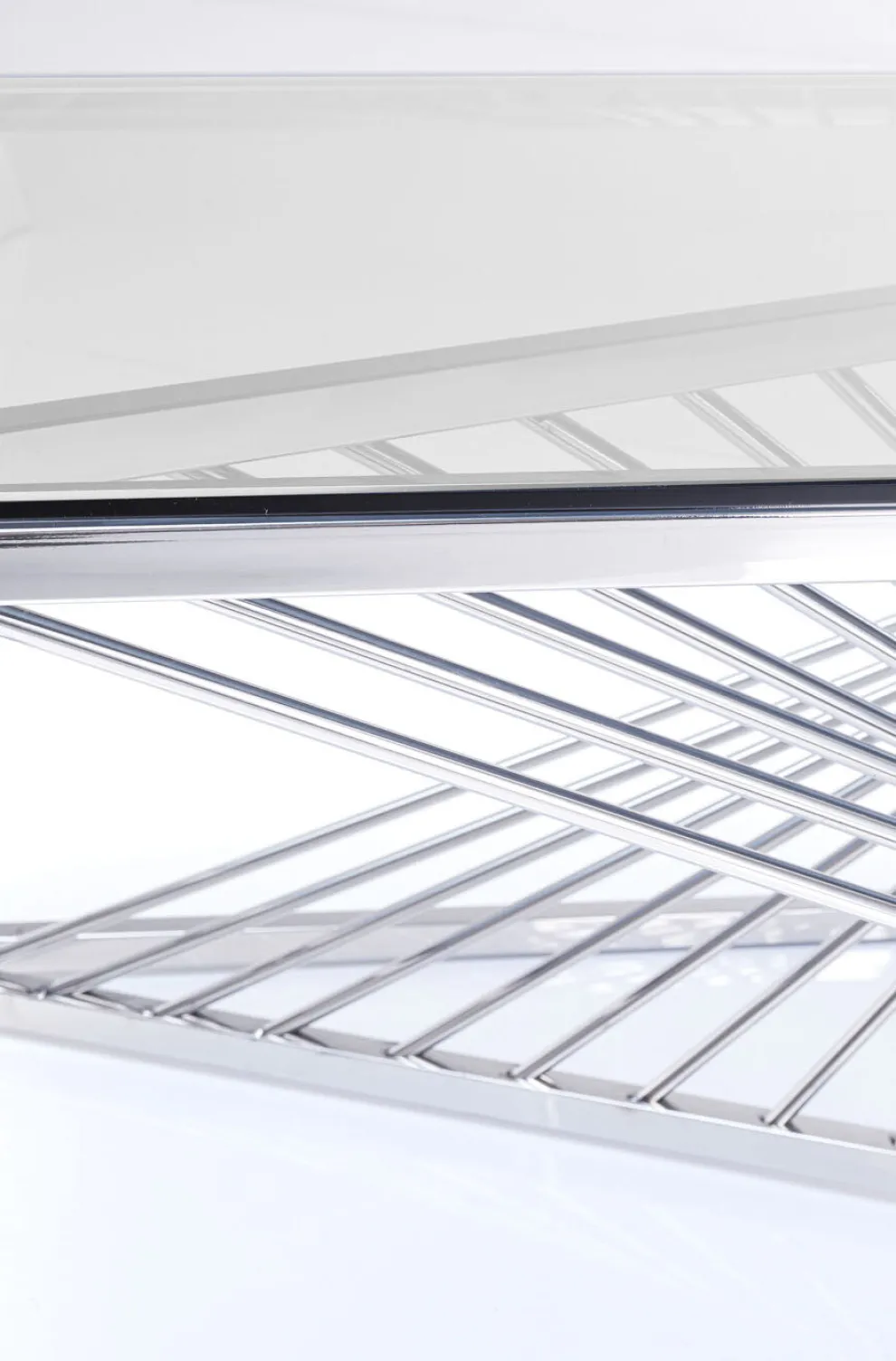 Salontafel Laser Zilver Helder Glas 120x60cm