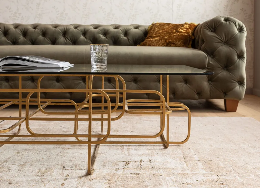 Salontafel Meander Gold 140x80cm