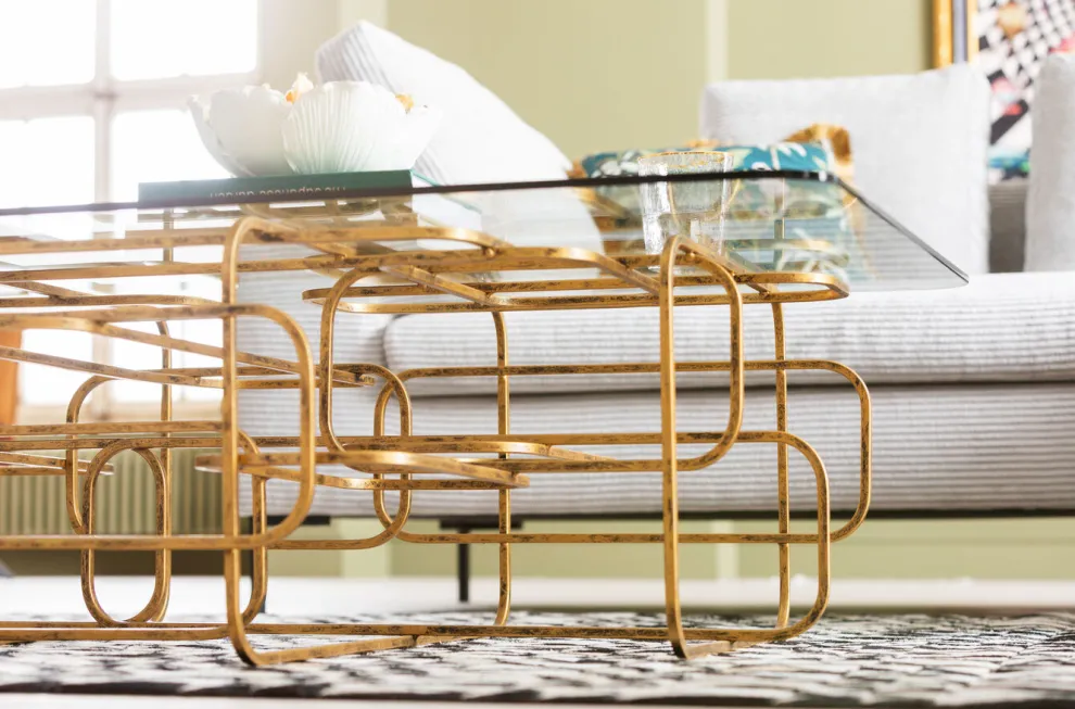 Salontafel Meander Gold 140x80cm