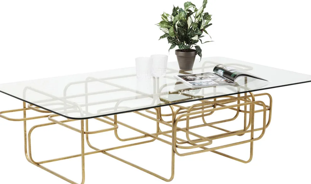 Salontafel Meander Gold 140x80cm