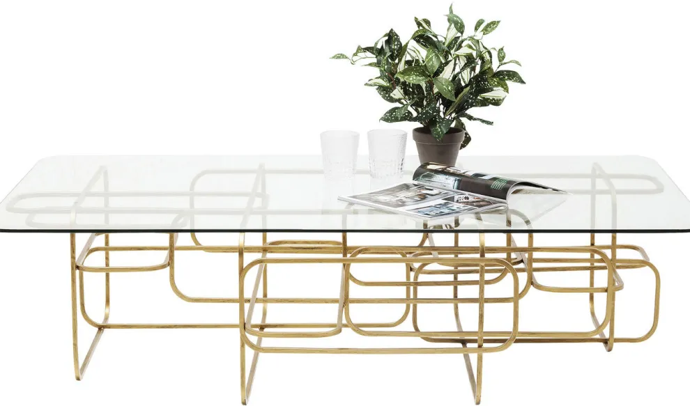 Salontafel Meander Gold 140x80cm
