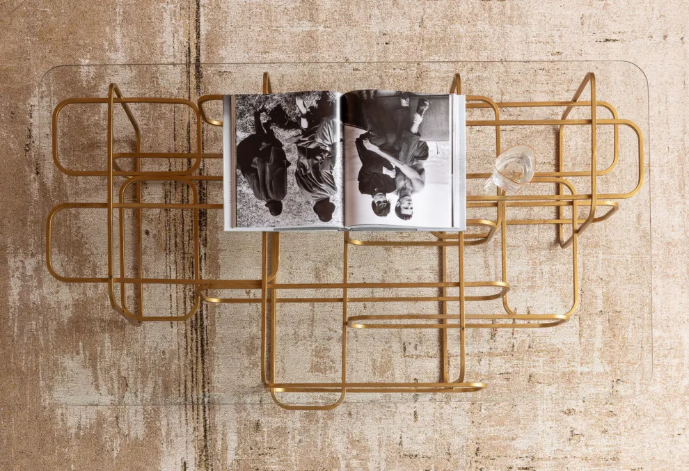 Salontafel Meander Gold 140x80cm