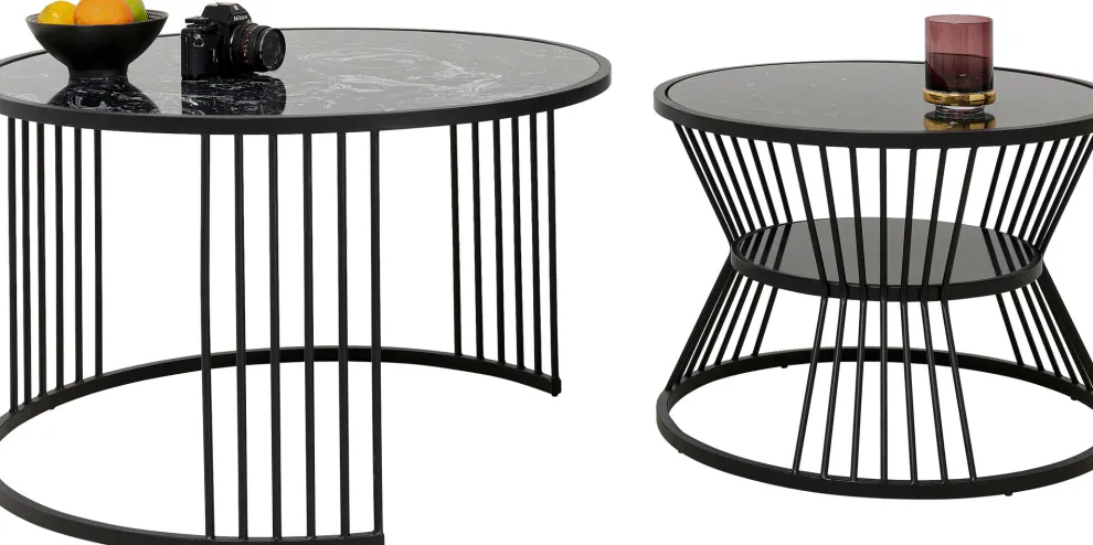 Salontafel Roma Black (Set Van 2)