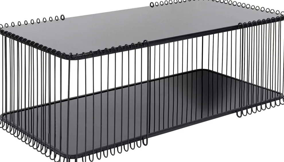 Salontafel Wire Double Black 120x60cm