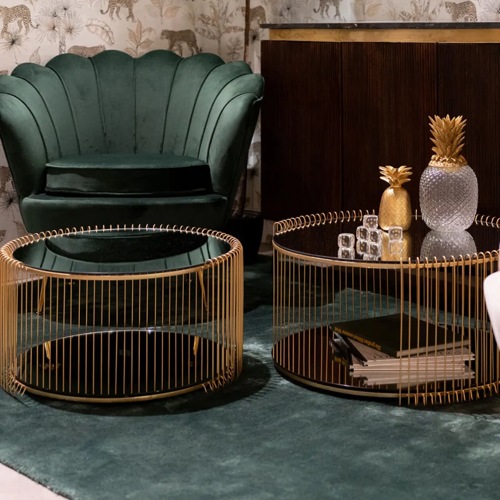 Salontafel Wire Double Brass (2/set)