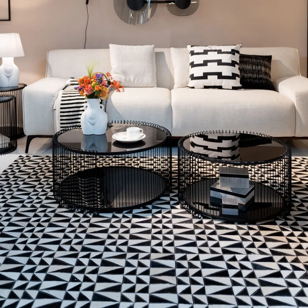 Salontafel Wire Double Black Set Van 2