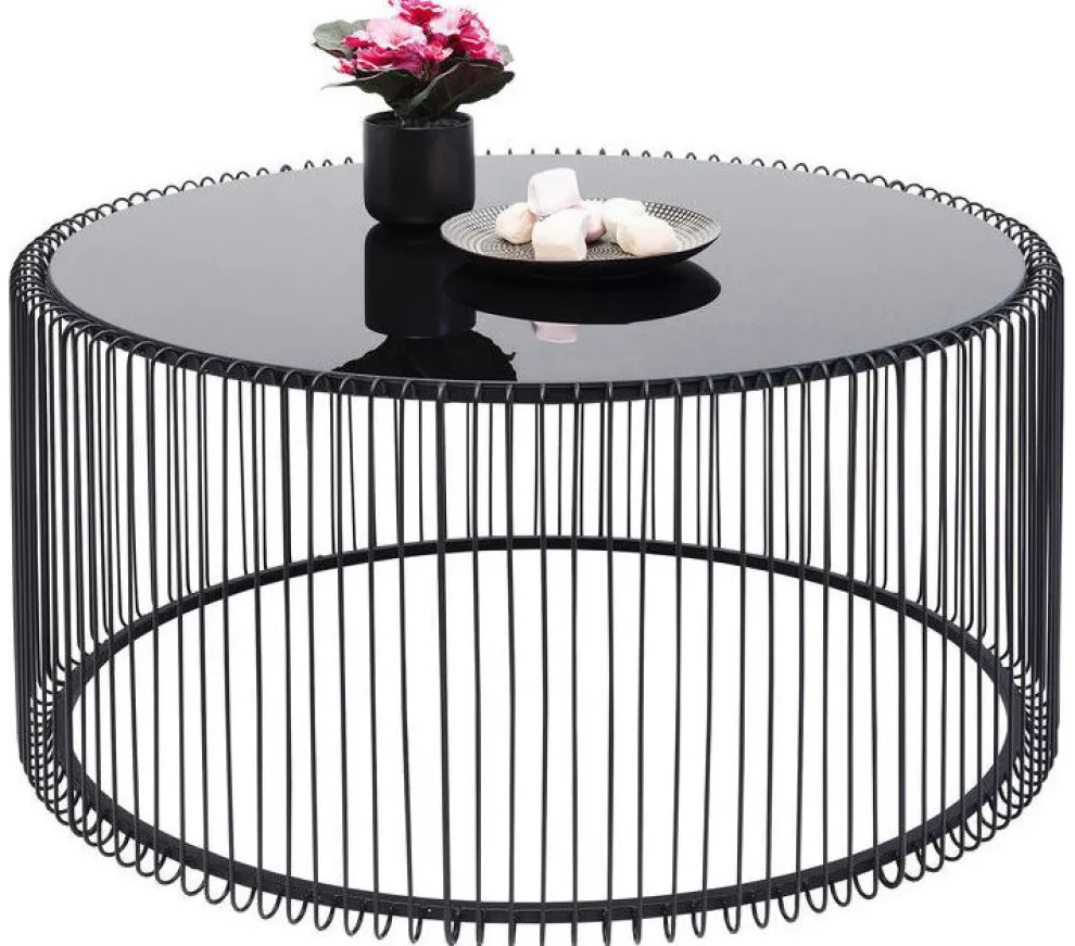 Salontafel Wire Uno Zwart Ø80cm