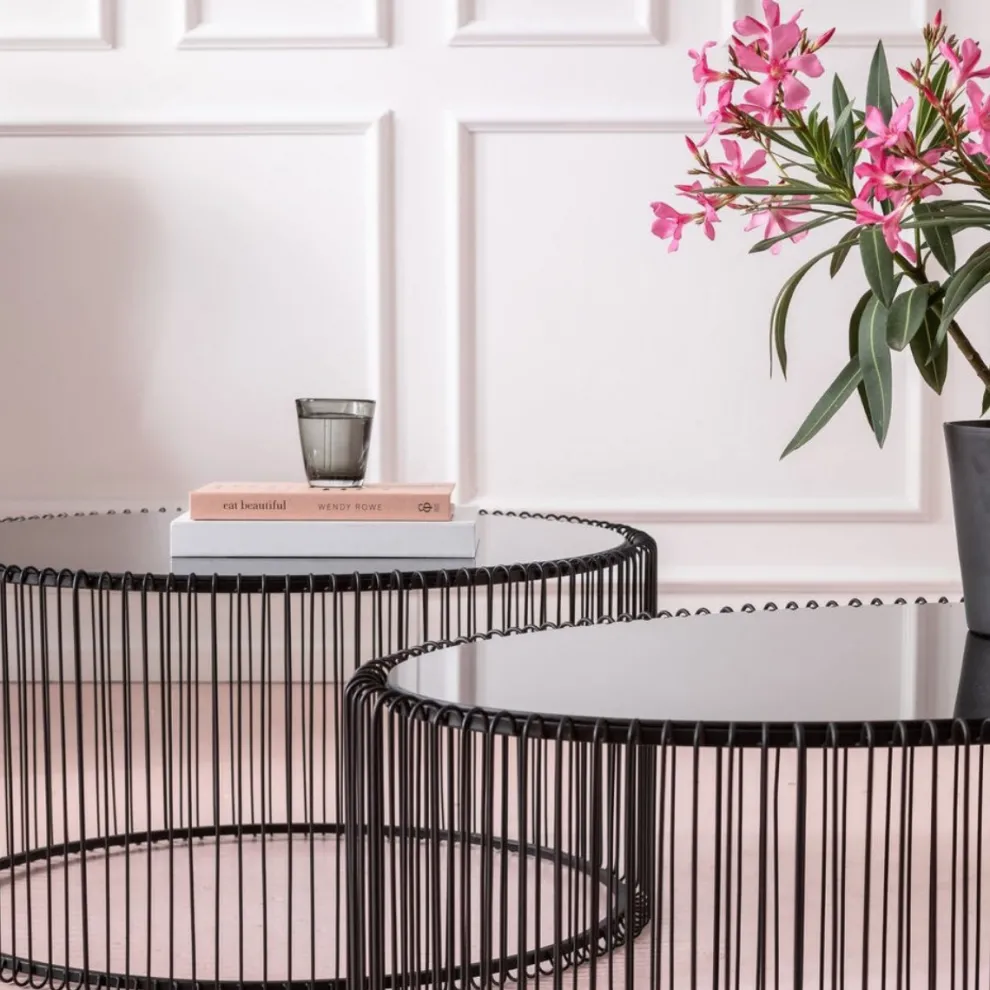 Salontafel Wire Uno Zwart 60x90cm