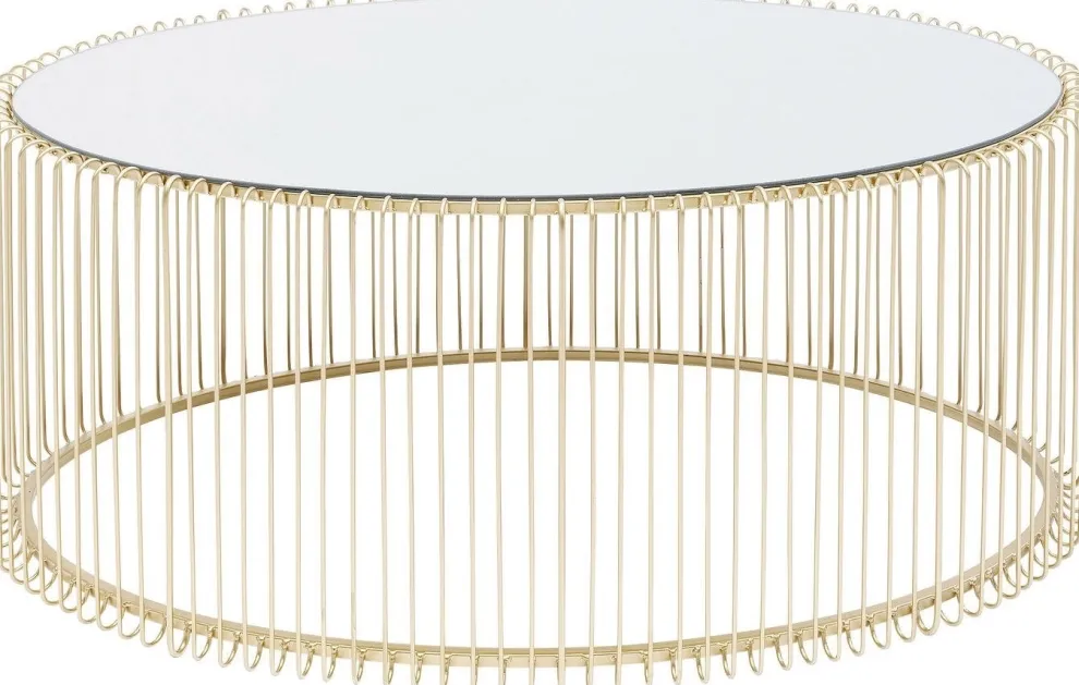 Salontafel Wire Uno Messing 60x90cm