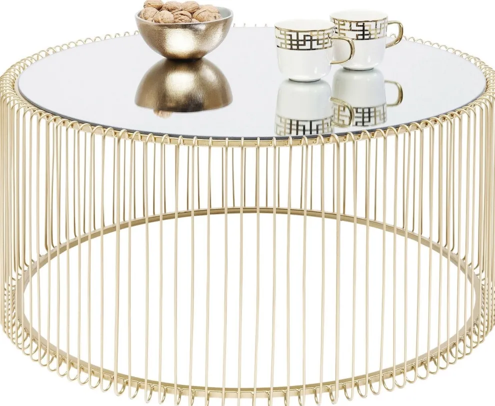 Salontafel Wire Uno Messing Ø80cm