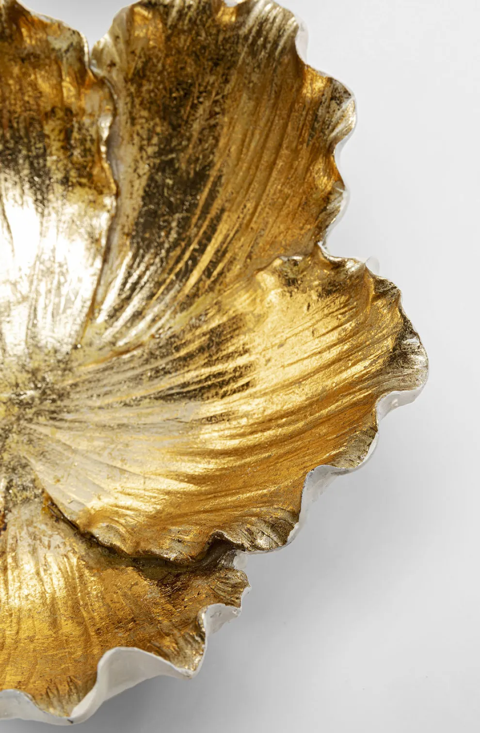 Schaal Flower Bloom Creme Goud Ø20