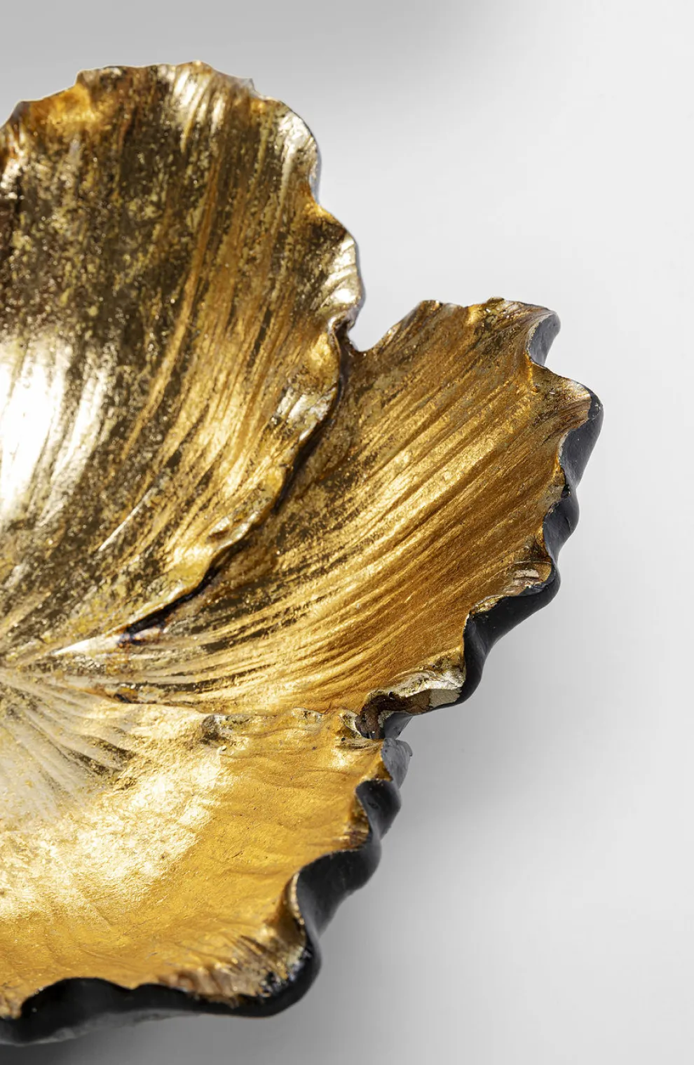 Schaal Flower Bloom Zwart Goud Ø20