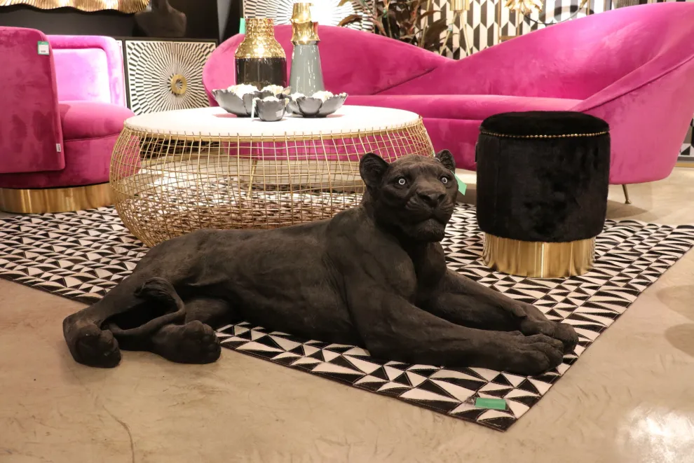 Schaal Flower Bloom Zwart Goud Ø20