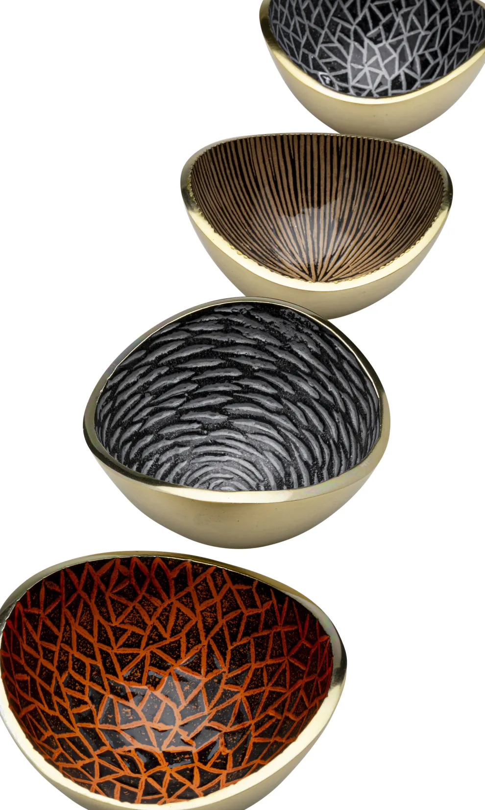 Schaal Samba Colore Crackle (4/Set)