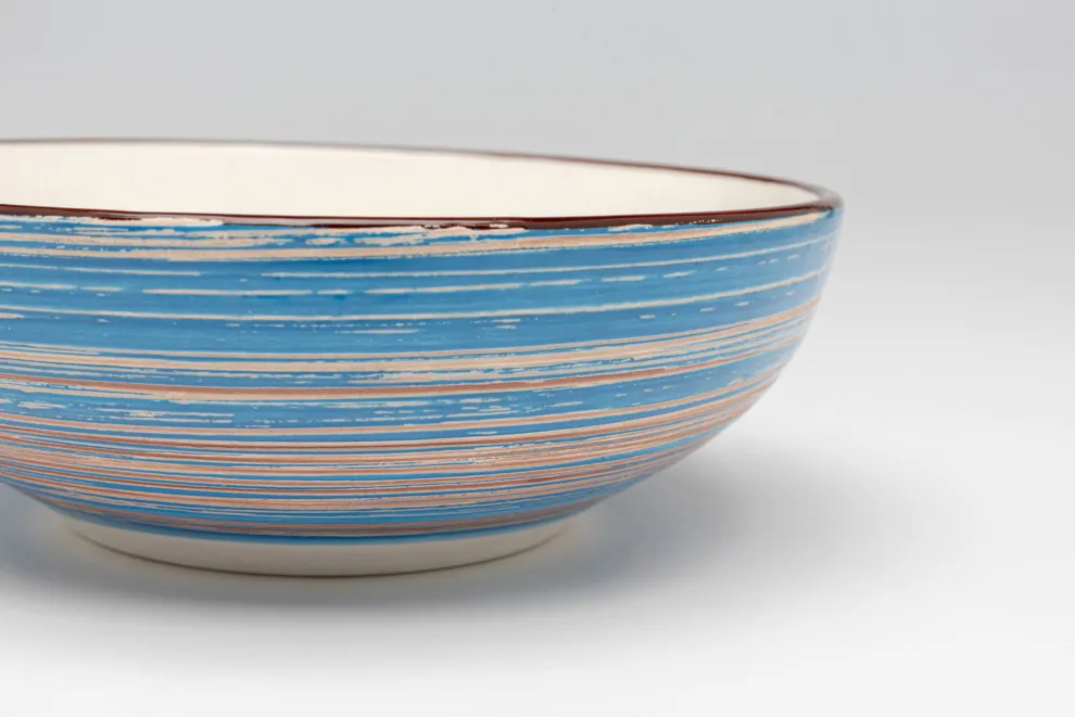 Schaal Swirl Blue 18cm