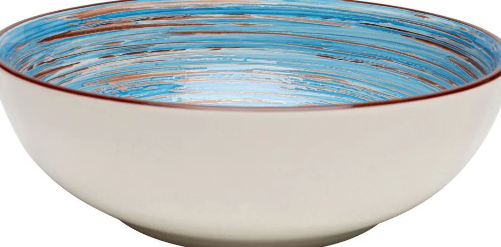 Schaal Swirl Blue 22cm