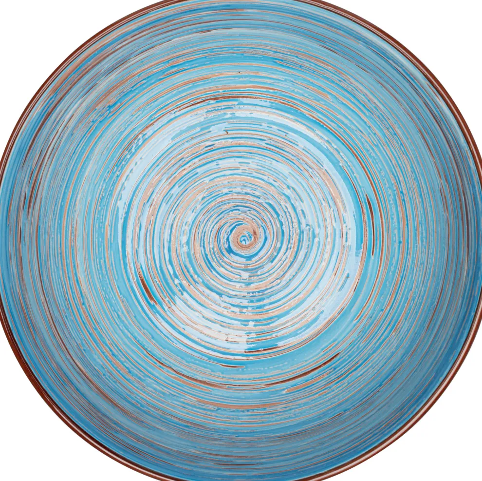 Schaal Swirl Blue 22cm