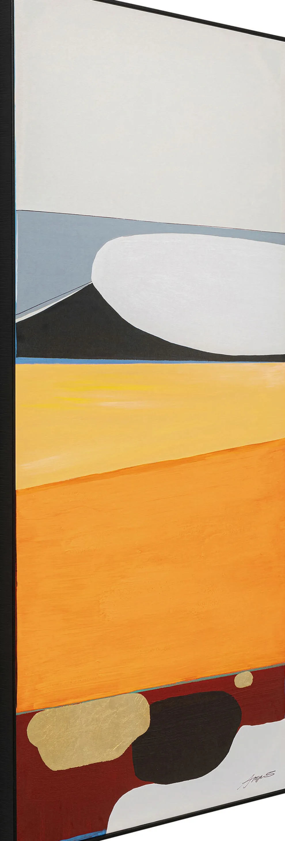 Schilderij Abstract Shapes Orange 73x143cm